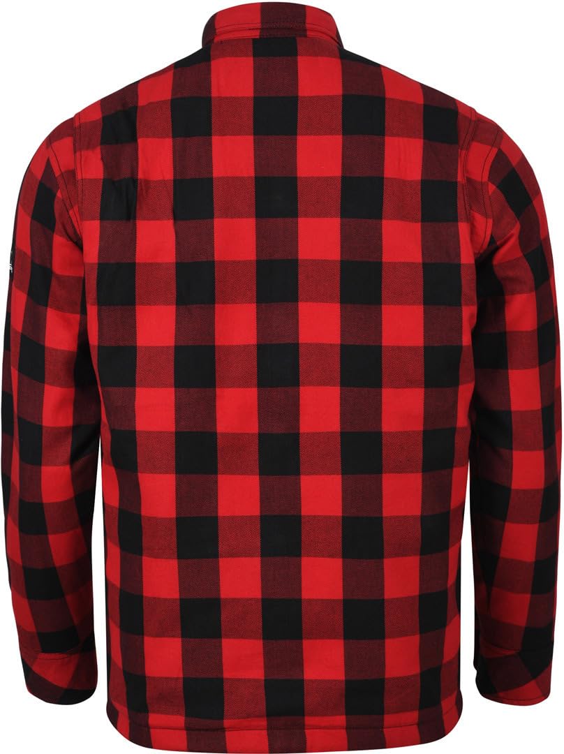 Bores Lumberjack - Chaqueta básica para hombre, color rojo y negro, rojo y negro, XXXXXL