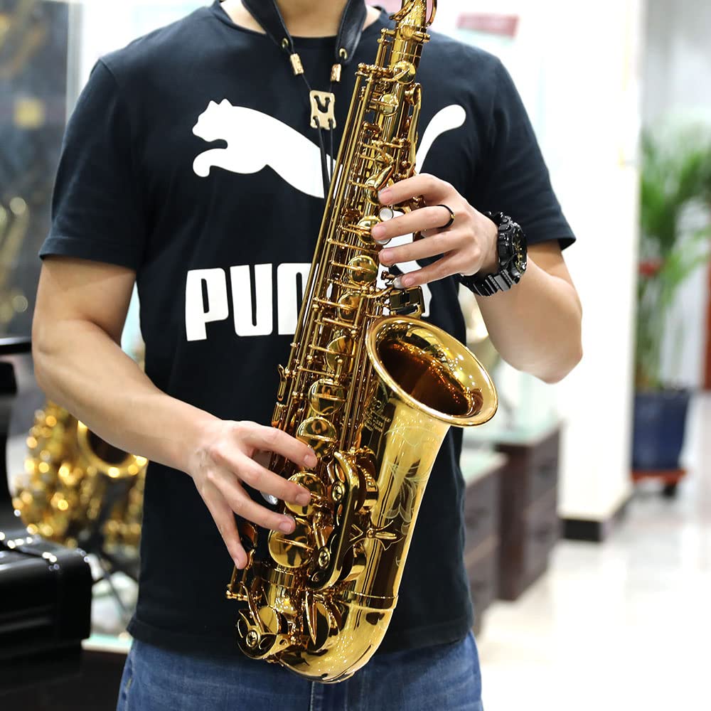 Rollins Saxophone alto RSA-9901,E flat Selmer 802-Key,Matière laiton, Or