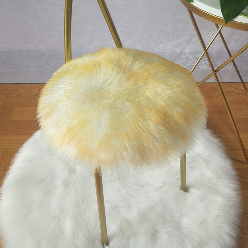 Siège en fausse fourrure doux fauteuil coiffeuse et salon chambre