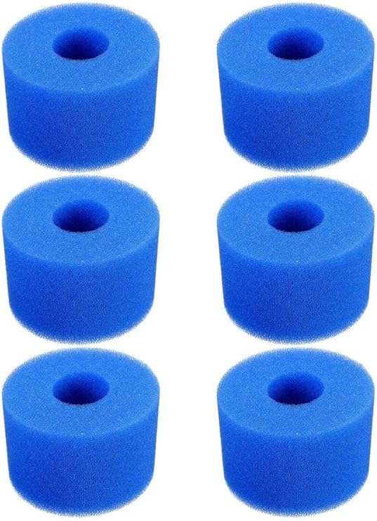 6Pcs Swimming Pool Filter Sponge,Replacement Foam Cartridge