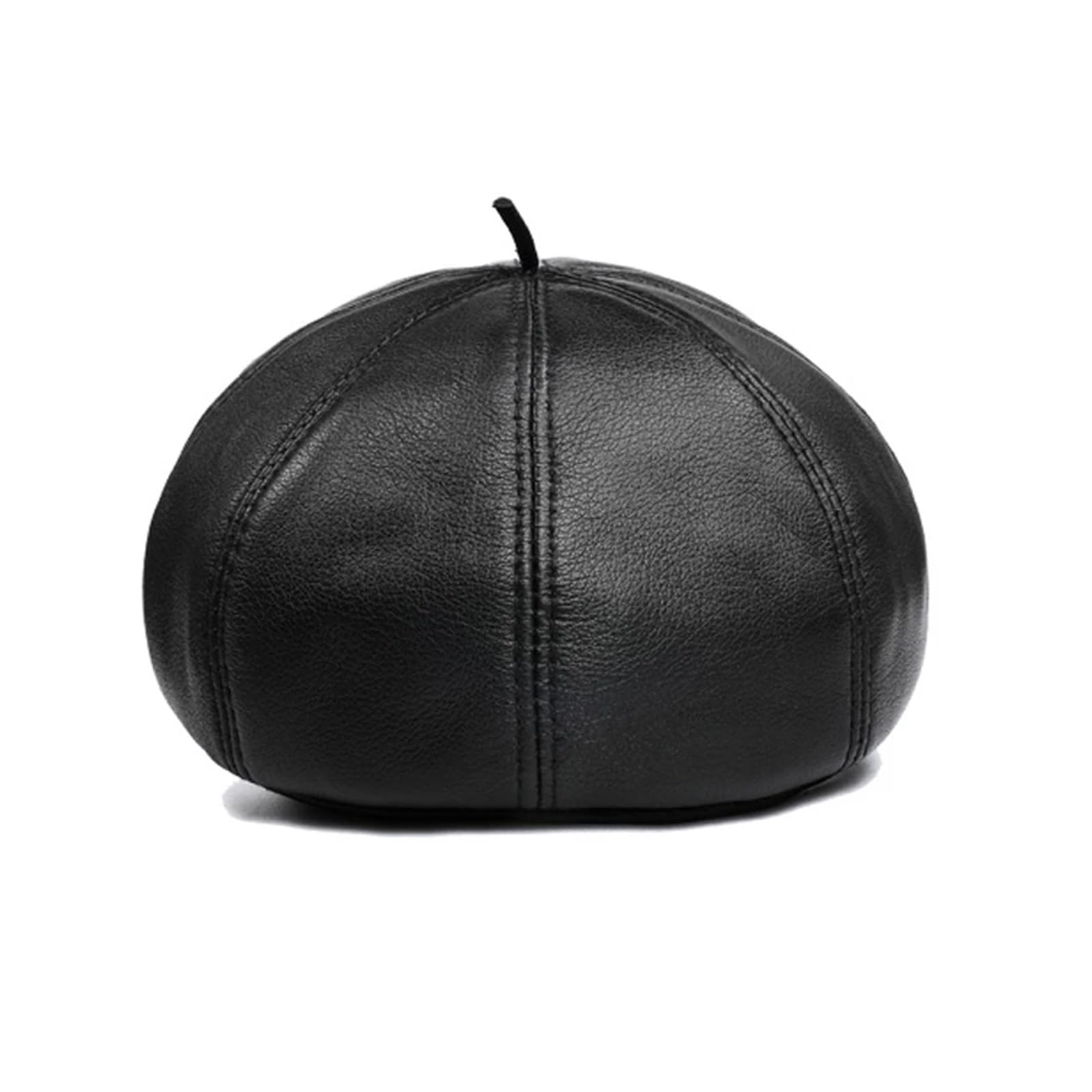 Men Genuine Leather Beret Duckbill Caps Women Universal Korean Fashion Octagonal Hat Male Black Painter Hats Femme