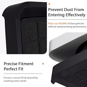 IFCASE Desktop Dust, Air Filter Stand for Mac Studio M4 M3 M2 M1 Max/Ultra, Mac Mini M1 M2 Pro (Black)
