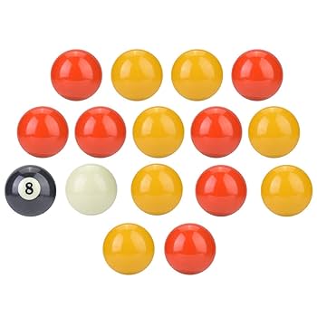 ビリヤードボール 赤黄セット 8ボール用 ビリヤードボール 赤黄セット 8ボール用