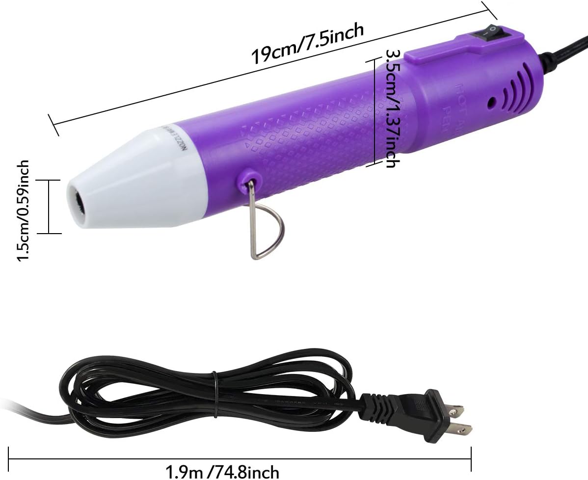Flаѕh Sаlе Buу 1 gеt 1 Mlife DIY Mini Heat Gun, Portable Hot Air Gun for Shrinking Wrapping PVC, Drying Paint Embossing, Clay, Rubber Stamp, Multifunctional Hand-Hold Heat Tools with 78.7”(2 m) Cable, 120V 130W Purple