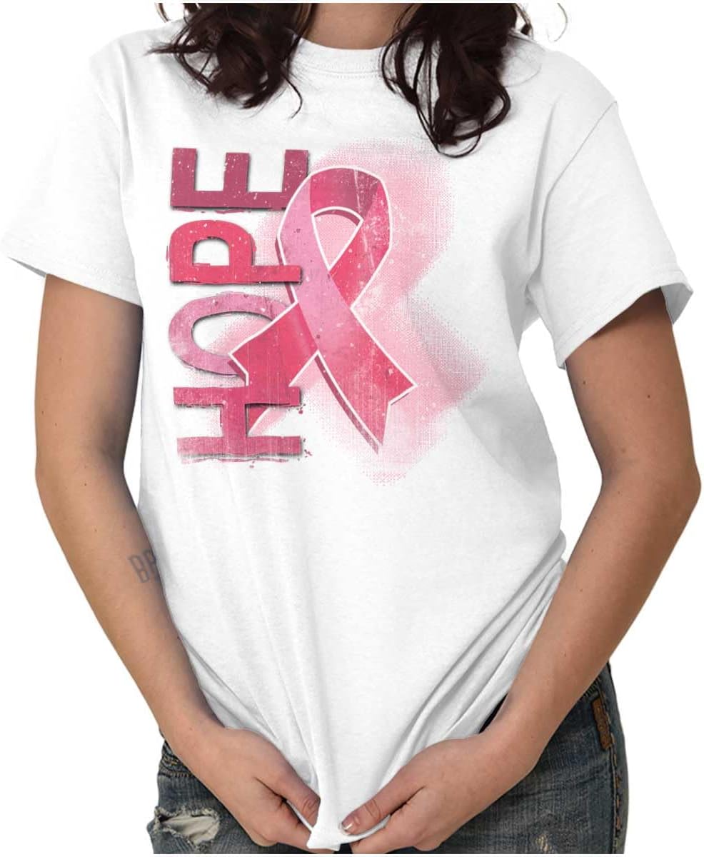 Hope Breast Cancer Awareness Warrior Womens Graphic T Shirt Tees
