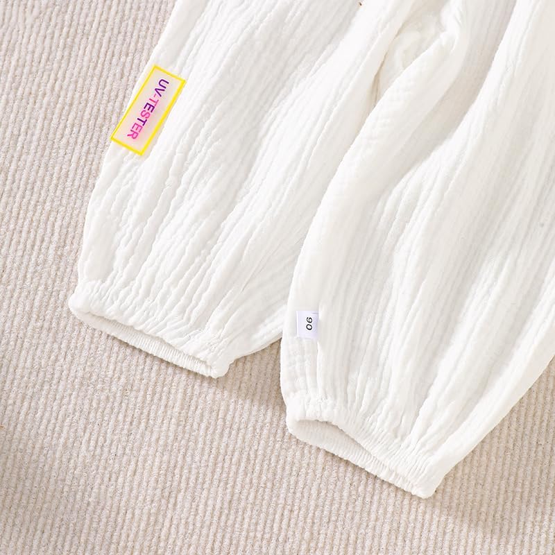 Baby Boys Girls 2Pcs Linen Clothes Set Button-down Long Tops+Elastic Cotton Gauze Long Pants - Image 7