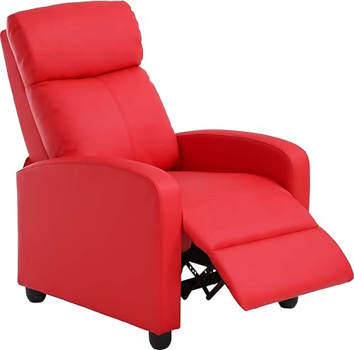 FDW Silla Reclinable para Sala de Estar Asientos de Cine en Casa Sofá Reclinable Individual Salón Lectura con Asiento y Respaldo Acolchados