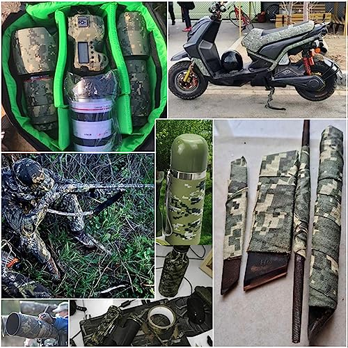Zhi Jin 1Roll Camouflage Duct Tape Adhesive Cloth Camo Tapes For Hunting Outdoor Training Protective 50Mm X 10.9Yd Digital #TOP5