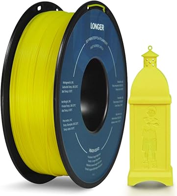 19 – LONGER PLA 3D Printer Filament 1.75mm, Dimensional Accuracy +/- 0.02 mm, No Tangle, Environmental Friendly, Widely Compatibility ((Yellow, 1…