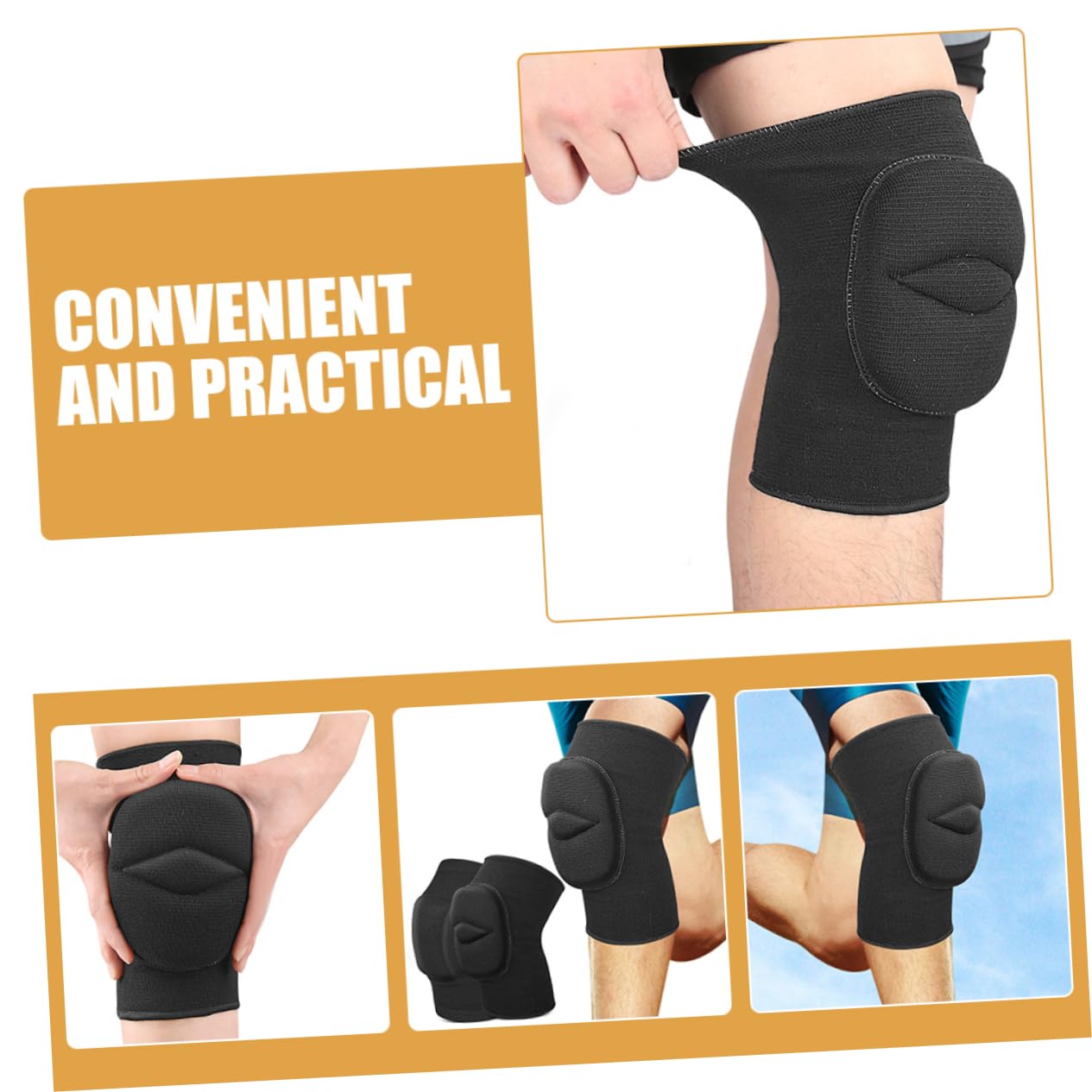 Sponge Knee Protector Thickened Eva Knee Pad for Volleyball Dance and Yoga Training for Enhanced Support during Workouts