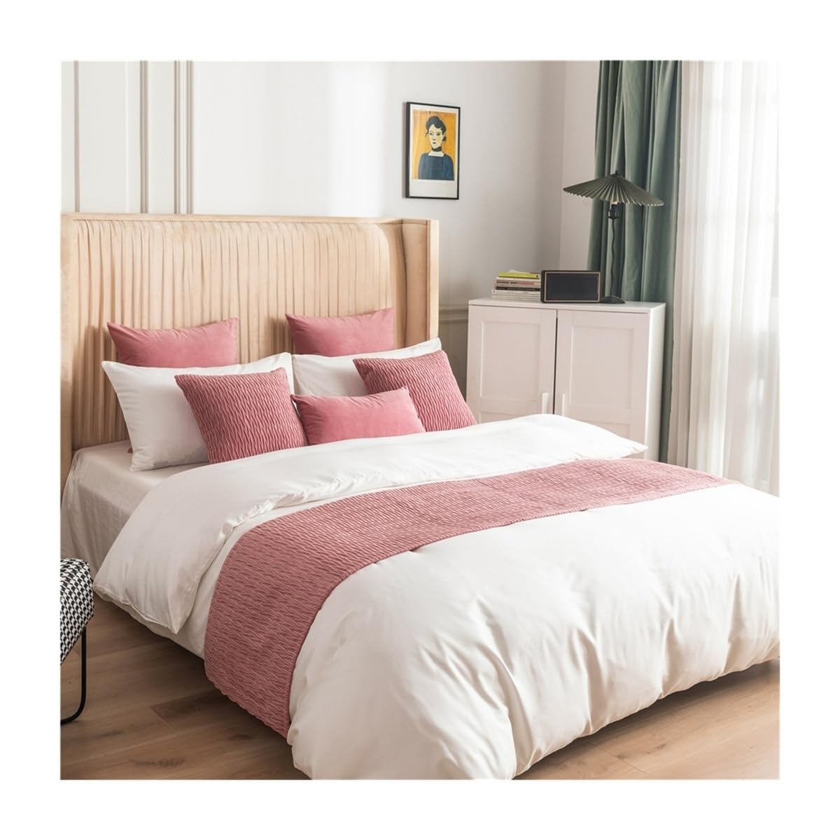 Bed Runners Scarves Quilted End of Bed Throw Runner Bed Scarf and Matching Pillow Covers for Bedroom Hotel