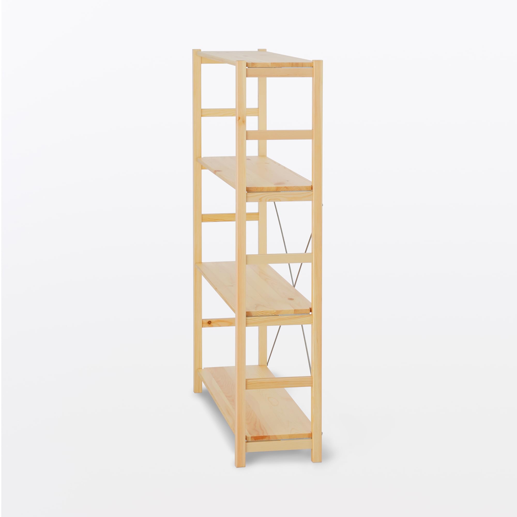 Amazon｜無印良品 パイン材ユニットシェルフ 中 幅86×奥行26×高さ120cm