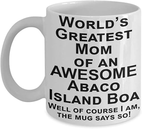 Abaco Island Boa Snake Mug, Reptile Themed Gifts, Reptile Coffee Mug - World's Greatest Reptile Mom