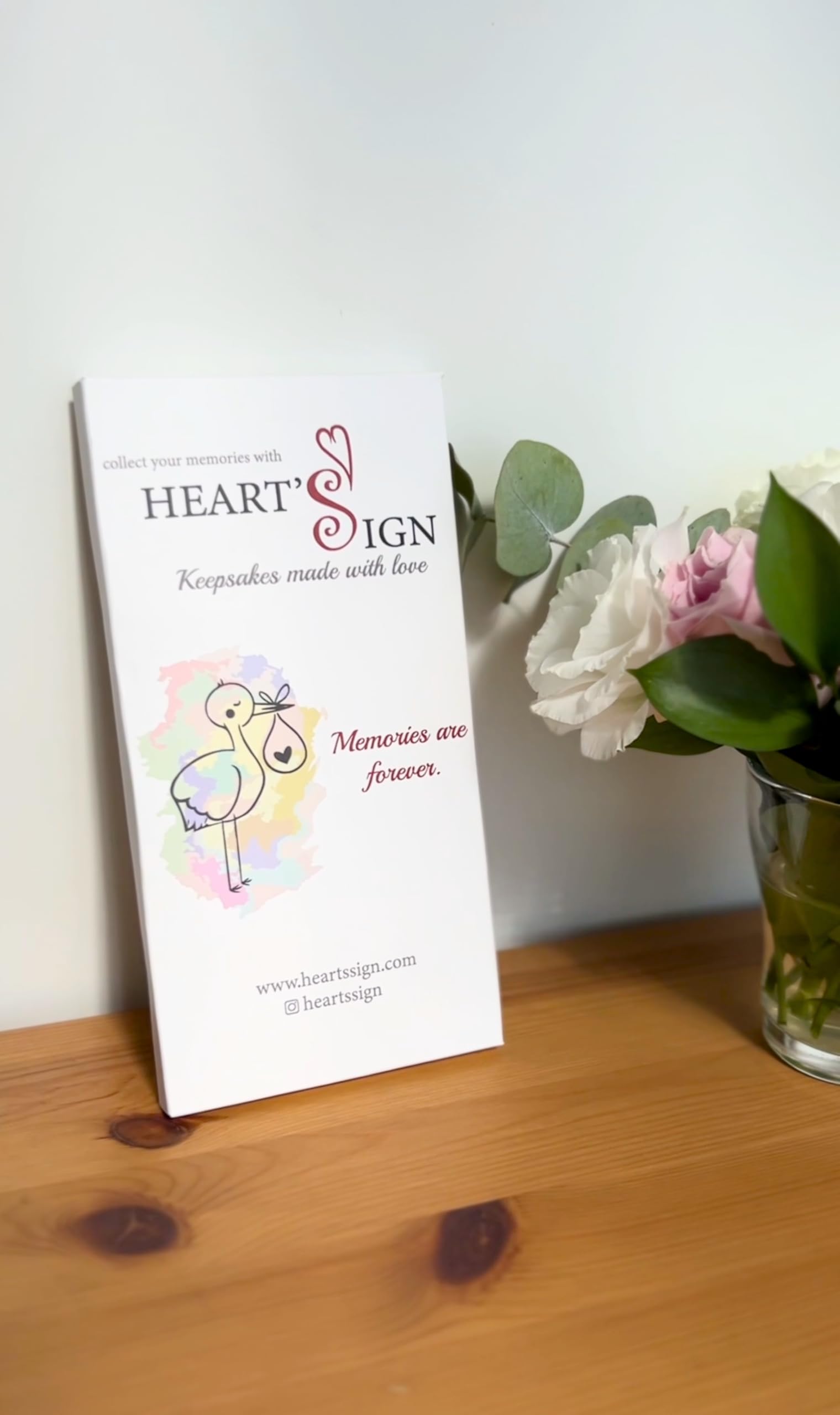 Heart's Sign Cadre Photo Échographique pour Bébé – Cadeau pour Future Maman, Amie ou Épouse Enceinte | Cadre Échogramme pour Femme Enceinte