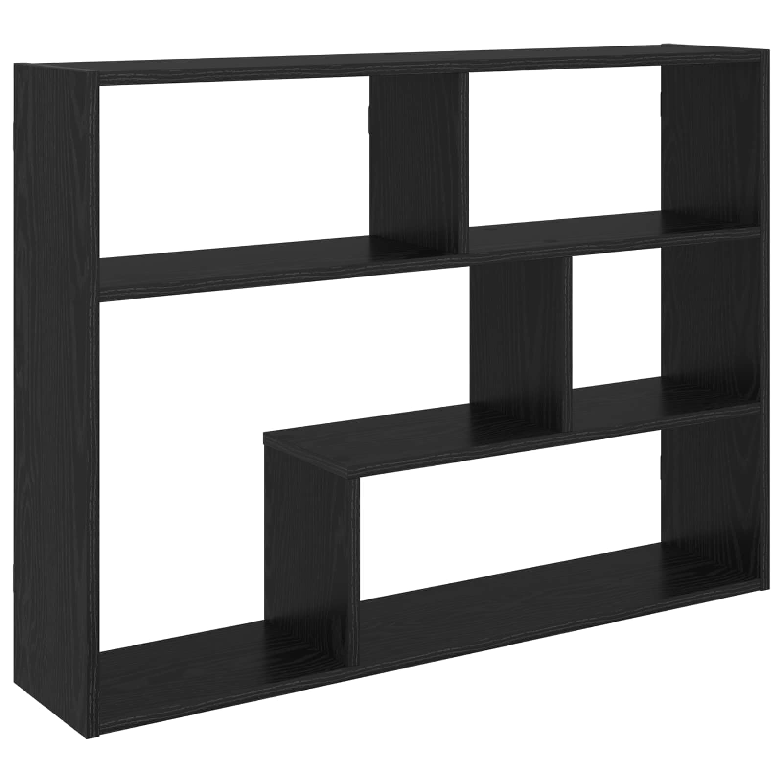 Estante de pared roble negro 95 x 20 x 69,5 cm