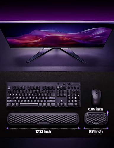 Miniatura 7 de Vaydeer Reposamuñecas para teclado y mouse, almohadilla ergonómica de soporte de muñeca para computadora, cojín de brazo de espuma viscoelástica