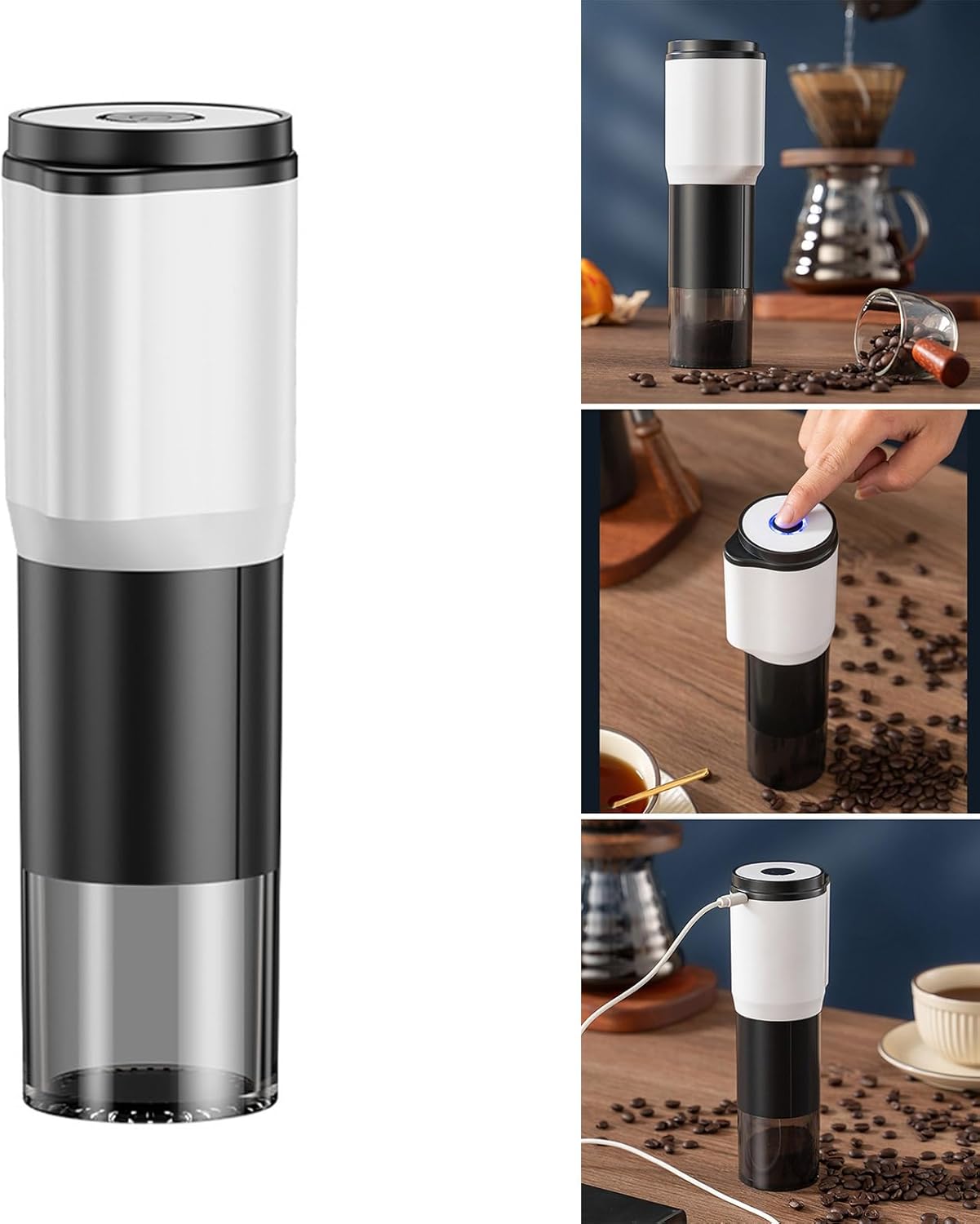 Coffee Grinder Electric Coffee Mill Small Coffee Grinder 1300mAh Office Coffee Grinder Suitable For Travel Camping