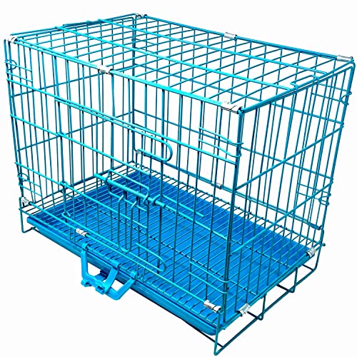 Image of Double Door Metal Wire Dog Cage, Dog Crate, Kennel Crate Dog Cage for Dogs with Removable Tray - 36 Inch (Random Colors) (Size 36 Inch)