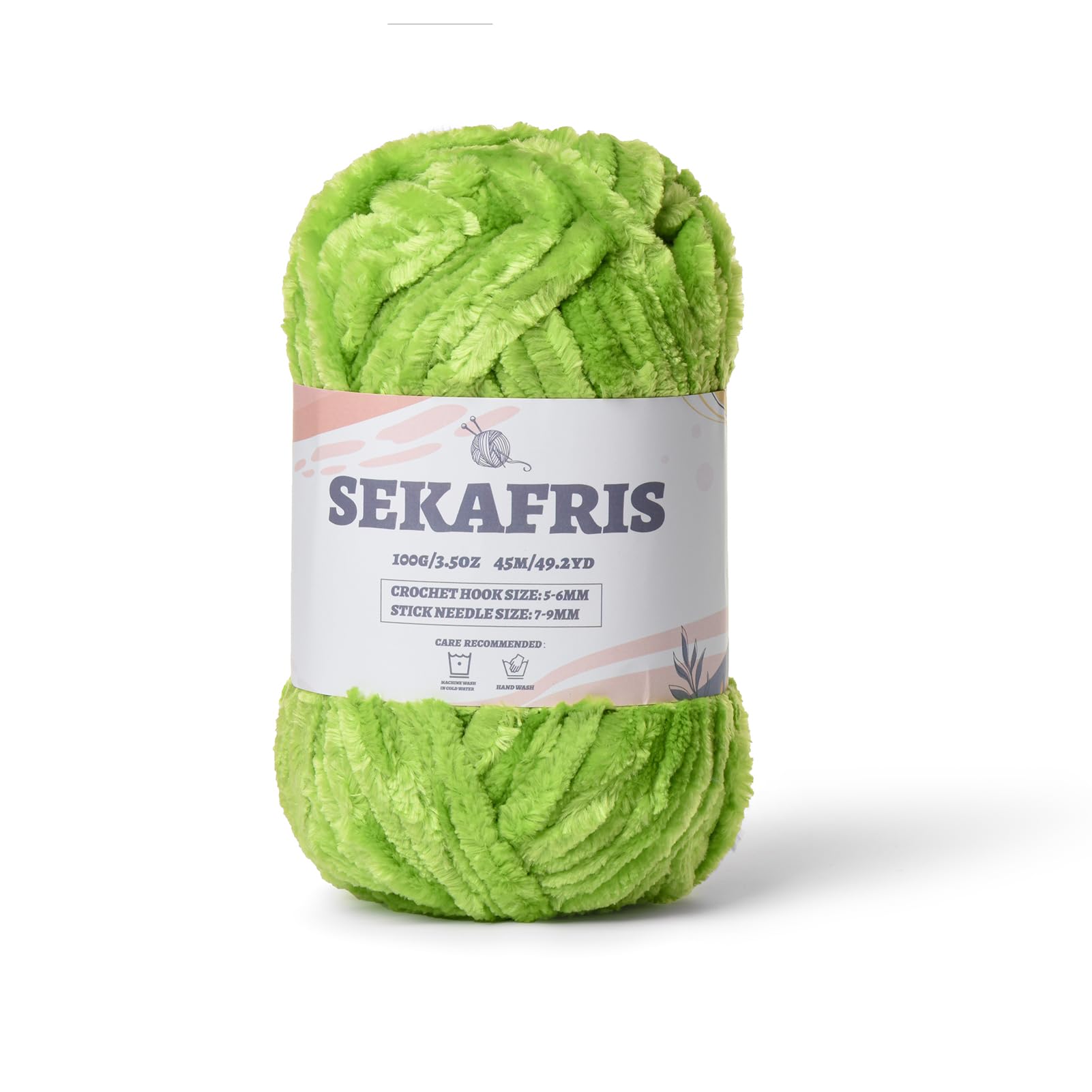 Chenille Velvet Soft Yarn Emerald Green 1 Pack