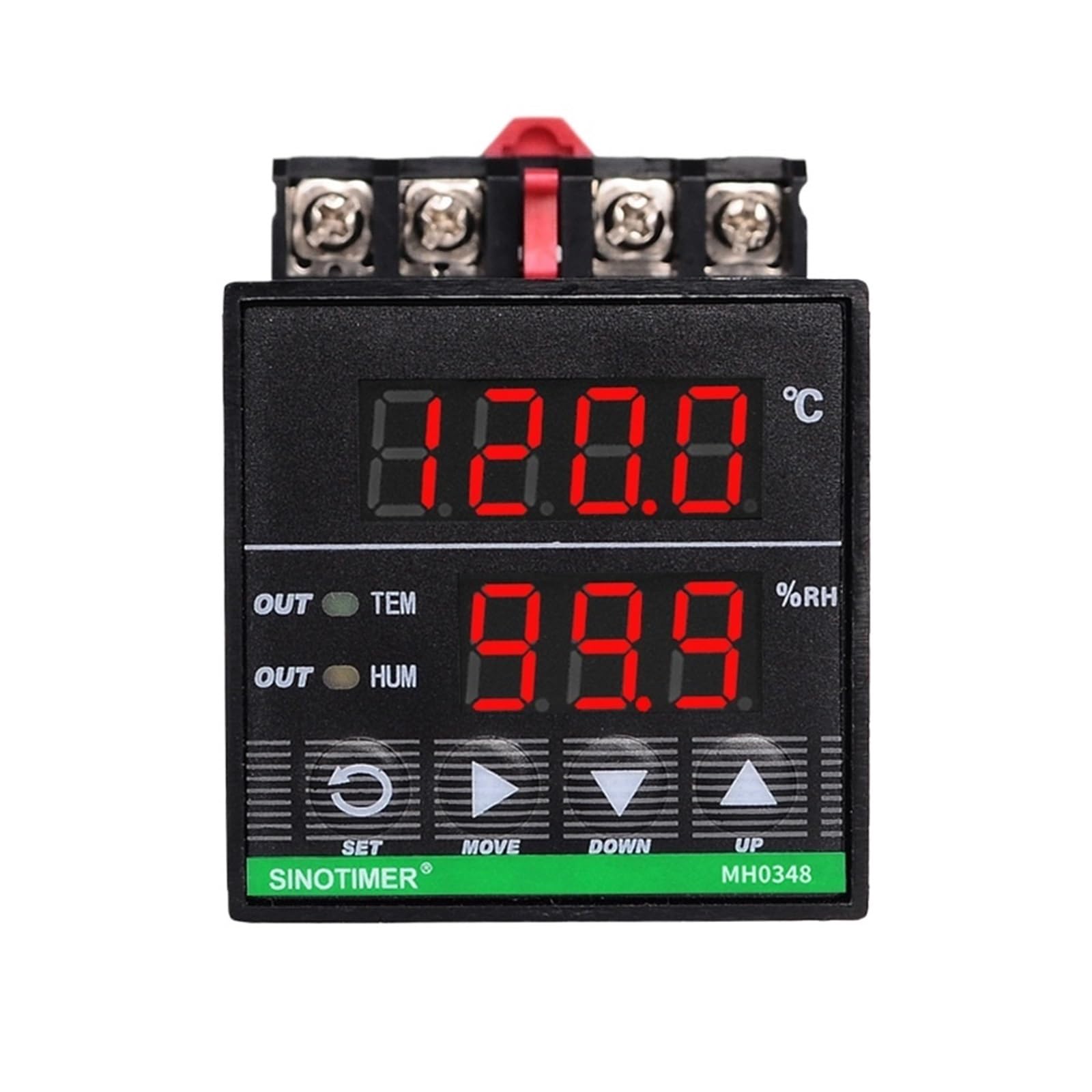 MH0348 Rail-mounted intelligent digital display temperature and humidity controller with sensor temperature and humidity meter thermostat