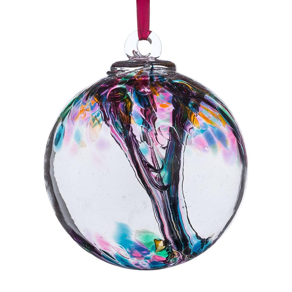 Aspire Art Glass Turquoise 10Cm Spirit Ball - Multicoloured