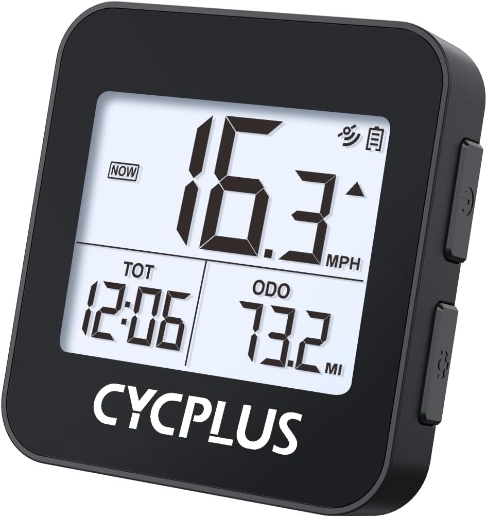 CYCPLUS Wireless GPS Bike Computer G1, 70g, 2.0" Screen, IPX6, 1200mAh | Pocket-Size, Bicycle Speedometer Odometer with Automatic Backlight, >55h Working Time, Provide Professional Data Analysis