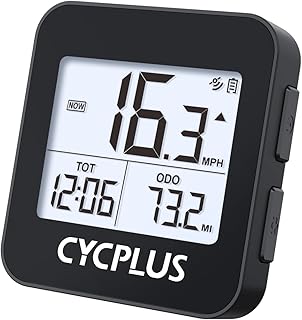 CYCPLUS GPS Bike Computer, Wireless Cycling Computer with Automatic Backlight, Bicycle Speedometer Odometer with Waterproof and Lager Battery, Provide Professional Data Analysis