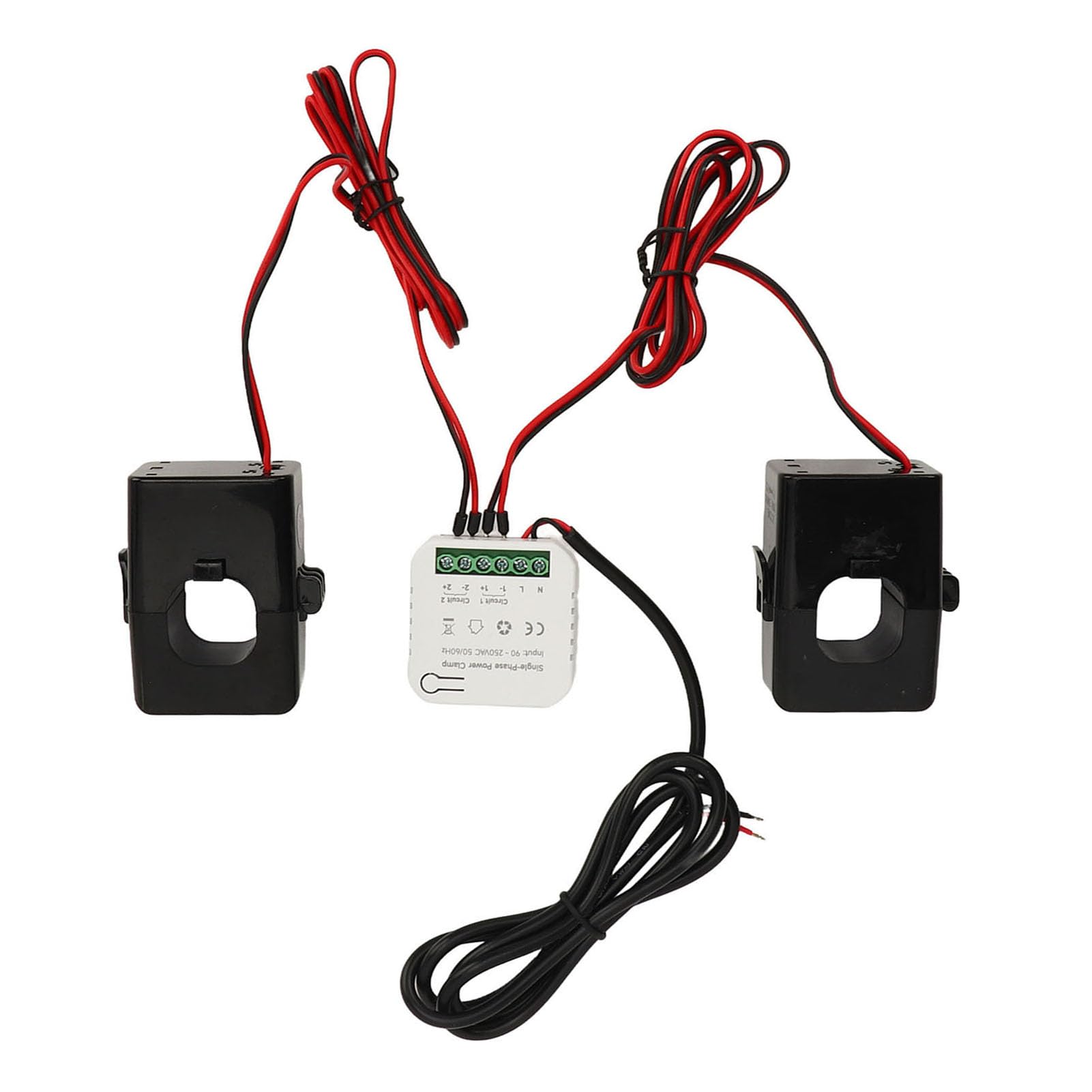 Contatore di Energia Intelligente Monofase con Sensore A Pinza CT 300 A - Monitoraggio Remoto per App Smart Life, Adatto per Proprietari di Impianti Solari Fotovoltaici