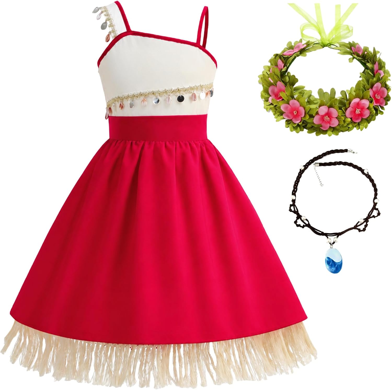 Princess Costume for Girls, Adventure Costume Princess Dress with Accessories, Kids Halloween Princess Dress Up