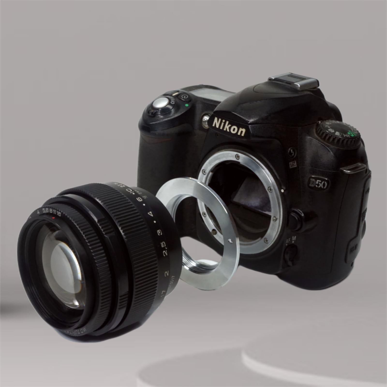 PHOLSY Anello Adattatore per Lenti Messa a Fuoco Manuale per Obiettivi M42 42mm Mount e Compatibile con Nikon F AI-Mount Corpo Fotocamera, M42 su F