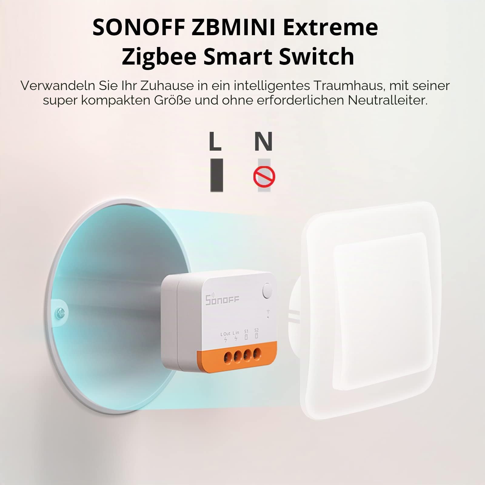 SONOFF ZBMINIL2 Zigbee Smart Schalter,4 Stück 2 Way Smart Switch(Kein Neutralleiter Erforderlich),Smart Lichtschalter Zigbee 3.0 Hub Erforderlich,Kompatibel mit Alexa,Google Home,Home Assistant.