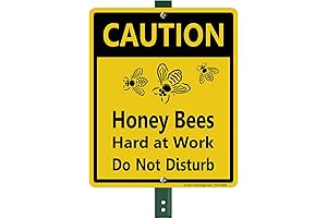 SmartSign "Caution Honeybees Hard At Work Do Not Disturb" 10" X 12" Aluminum Sign