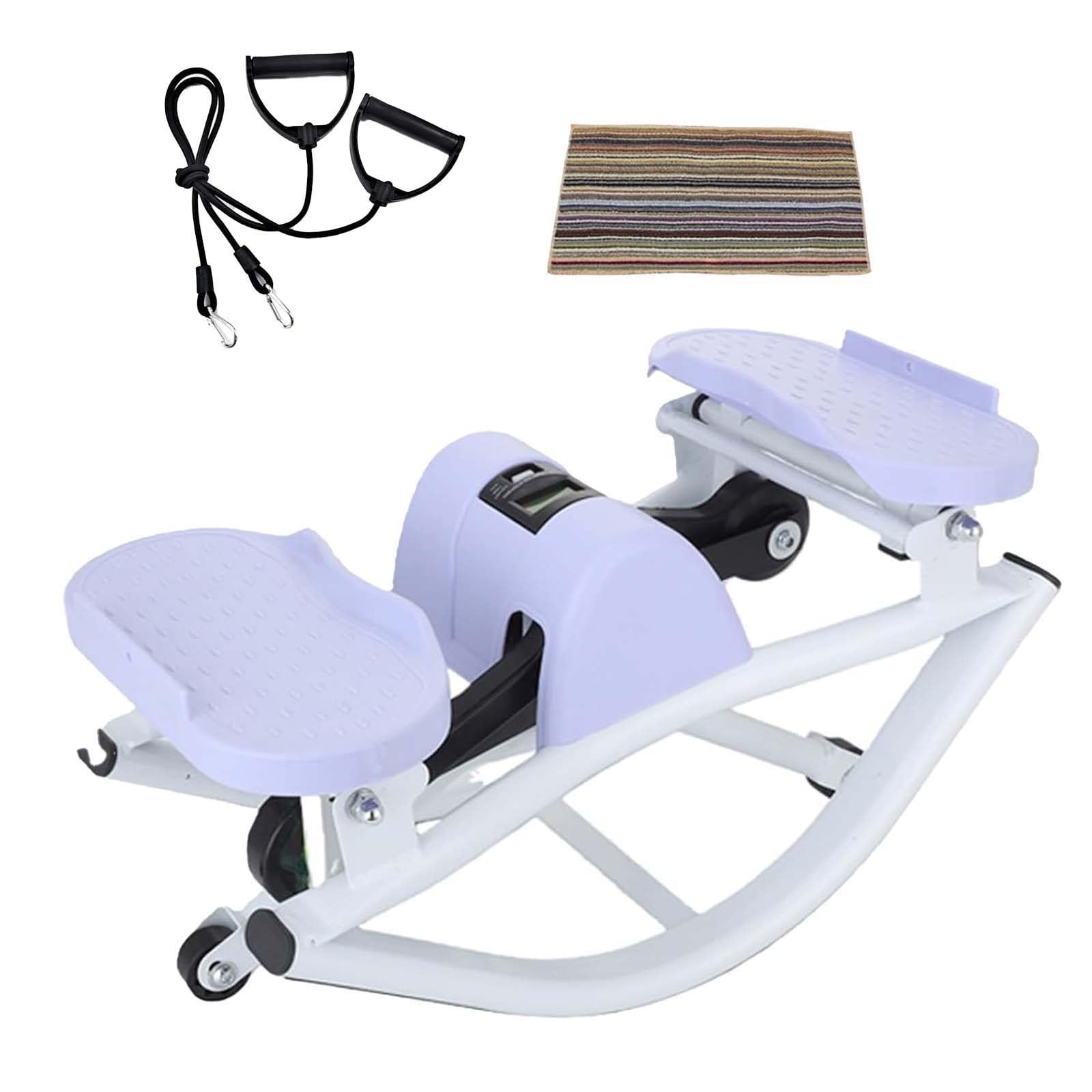 Cardio De Lado A Lado Rock, Stepper De Lado A Lado con Monitor Inteligente para Piernas Y Glúteos. Entrenamiento De Cuerpo Completo con Cuerda Y Tapete, Máximo De 120 Kg (264 LB)
