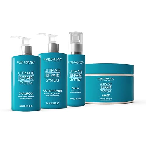 Miniatura 4 de HAIR BAR NYC Ultimate Repair System Revival Conditioner  Tratamiento capilar para cabello seco dañado  Acondicionador profundo para cabello seco