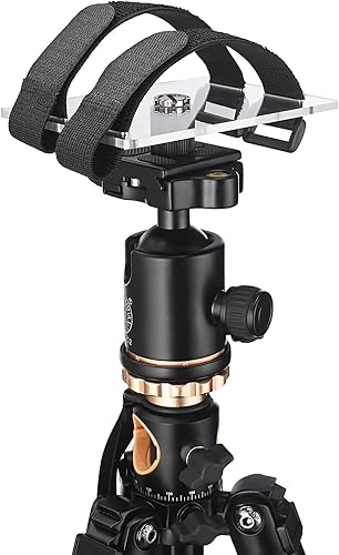 Miniatura 2 de Adaptador de trípode para binoculares, montaje acrílico de 1/4 "para conexión estable para telescopio binocular y trípode de cámara