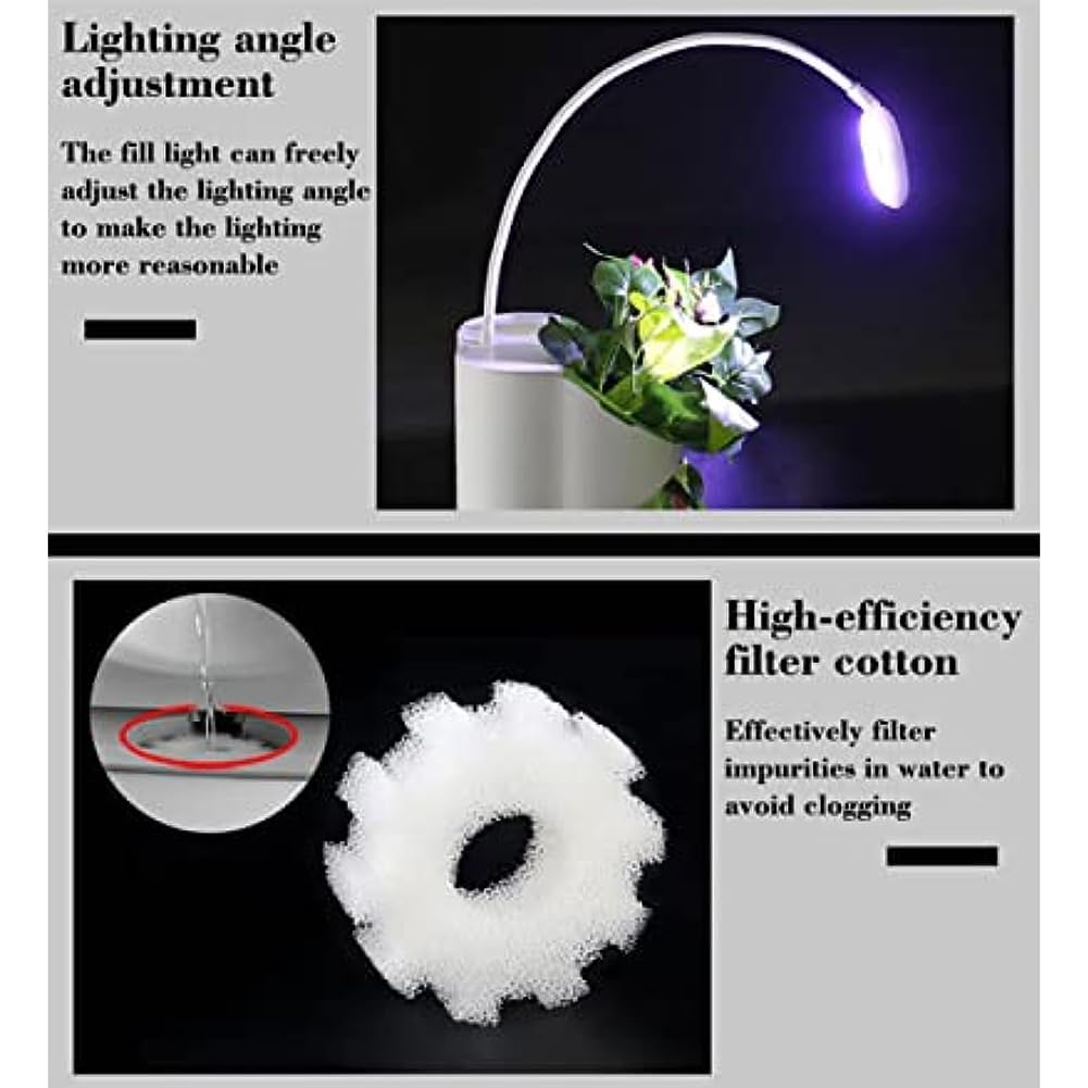 Sistema de cultivo hidropónico, kit de jardín de hierbas para interiores con luz LED de crecimiento, temporizador y pantalla táctil, germinación inteligente para hierbas, frutas y verduras