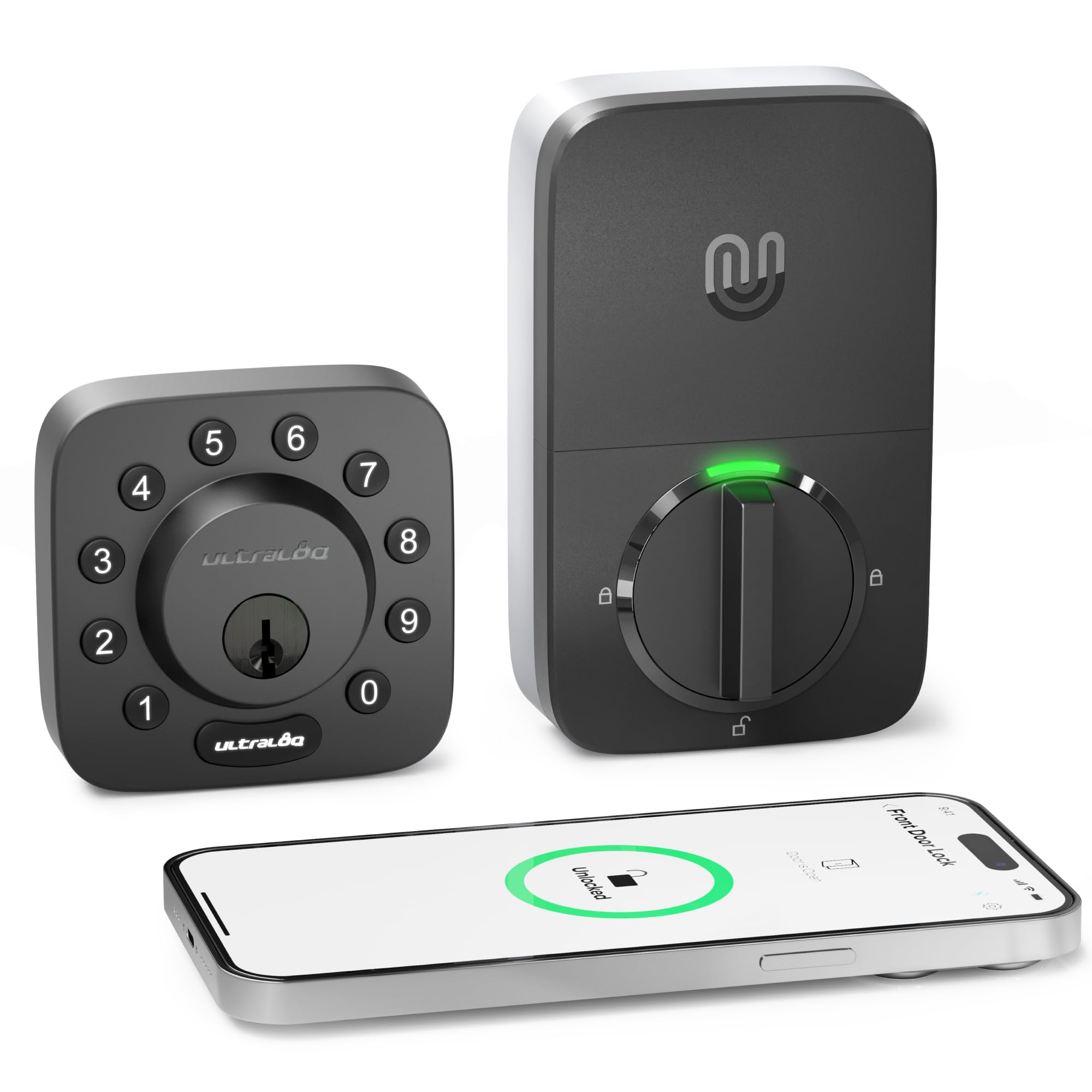 Buy ULTRALOQ Smart Door Lock UBolt (Black), 5in1 Keyless Entry Door Lock with Bluetooth and