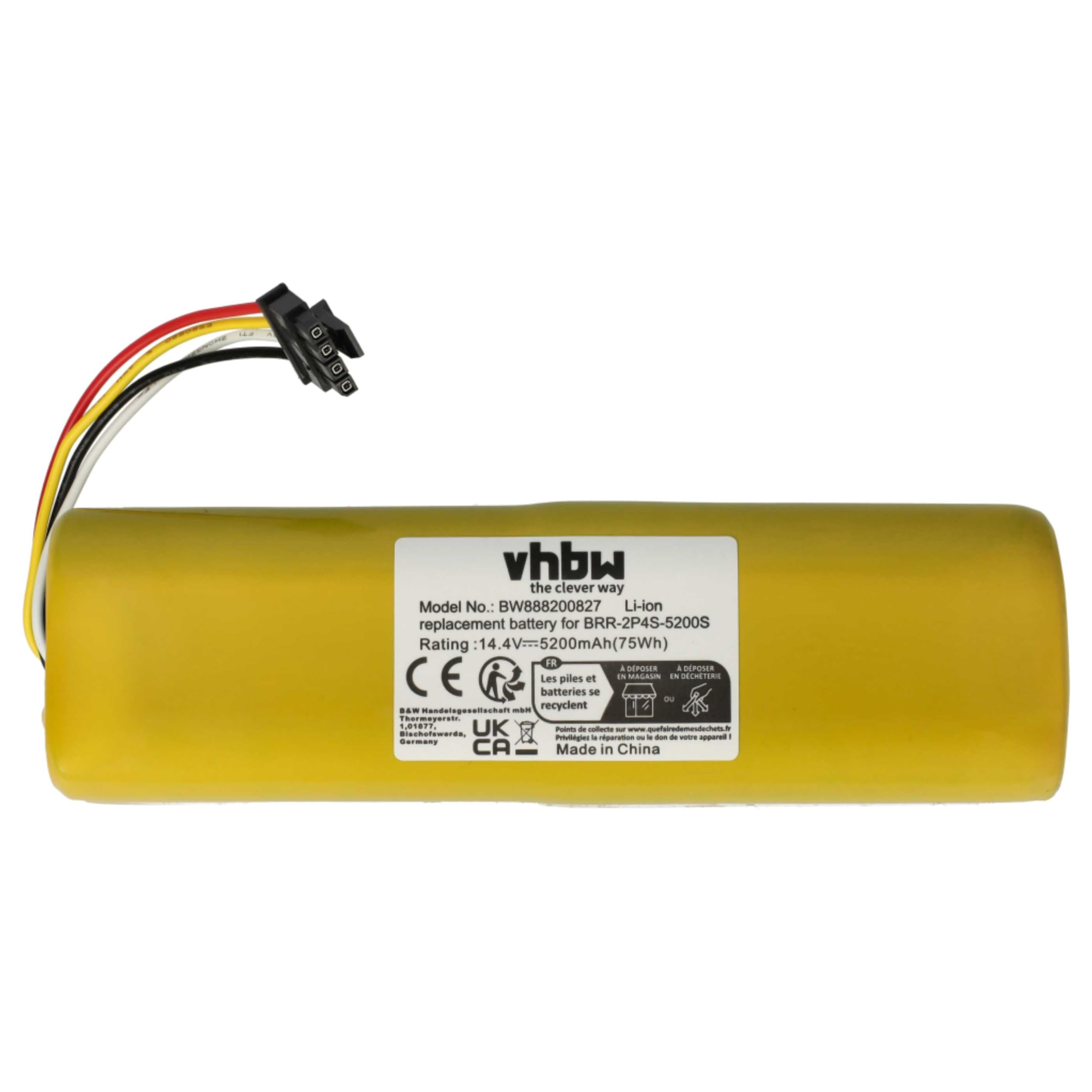 vhbw 1 x bateria kompatybilna z Dreame L10s Ultra, L10 Ultra odkurzacz (5200mAh, 14,4V, Li-Ion)