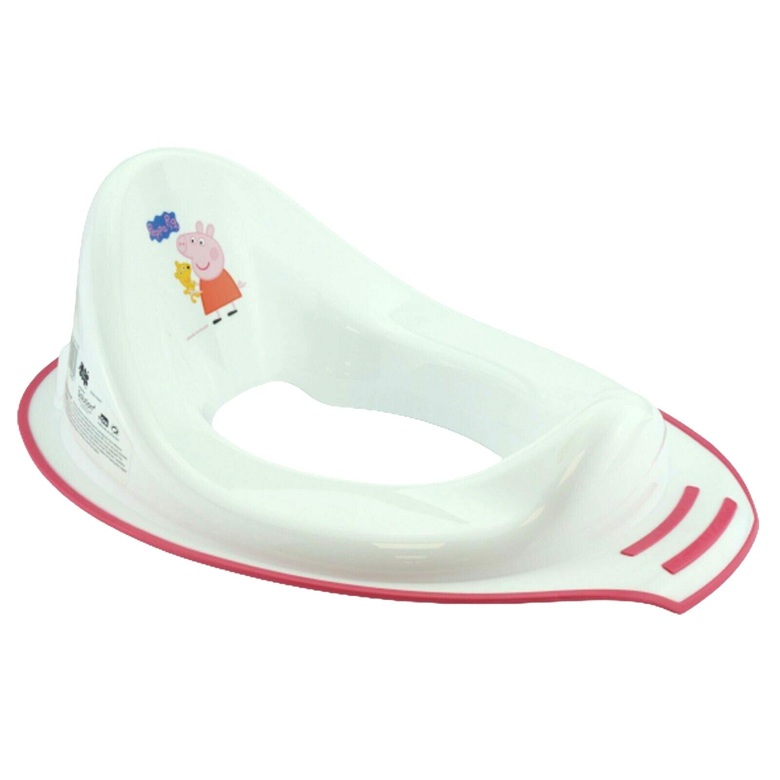 SRVertex Peppa PlG Toilet Training Seat for Toddlers 41.5cm Plastic Toilet Trainer Ring with Non Slip Feet, Wipe Clean (Pink)