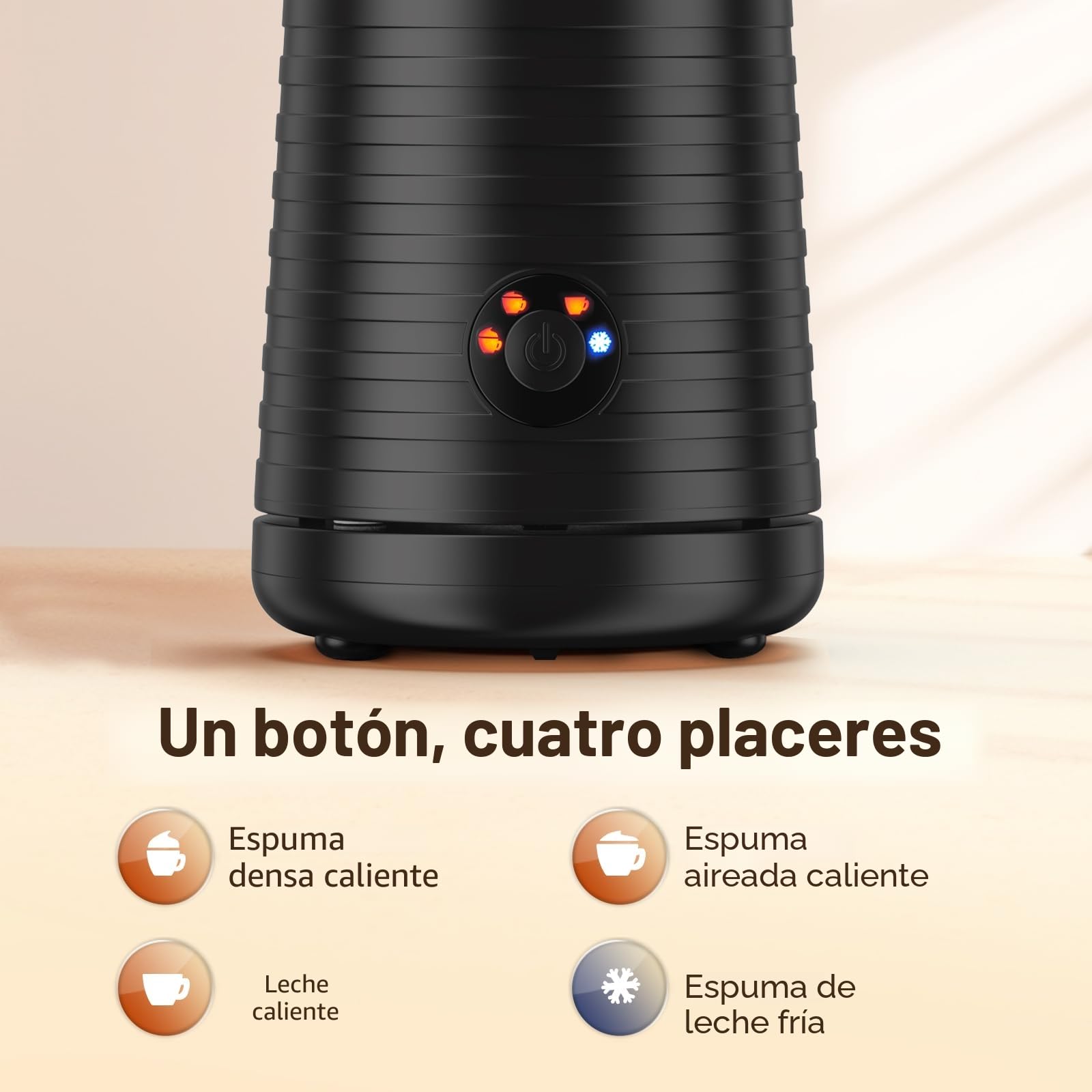 Morpilot Espumador de Leche Eléctrico 4 en 1, Calentador de Leche para Café, Espuma Fría y Caliente con Leche, Capuchinos, Macchiato