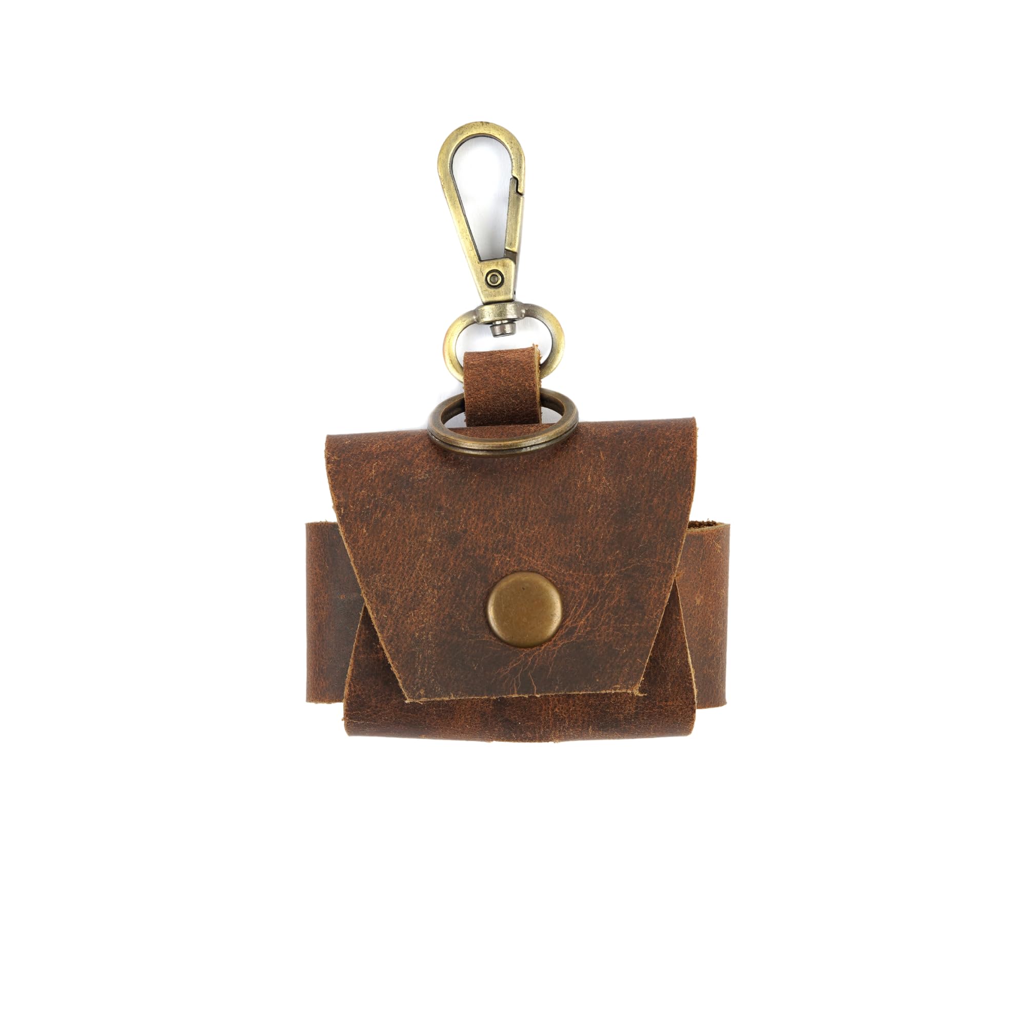 CestAntiQ Genuine Leather AirPods Case with Keychain, LeatherCase Cover Compatible for Apple AirPods Pro 1st, 2nd and 3rd Generation, Secure