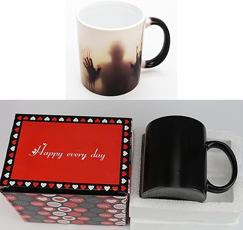 Miniatura 2 de HS&ROXIN Halloween Color-changing Ceramic Coffee Cup Thermal Horror Cup Funny Art Men and Women Father and Mother Family Holiday Gift Random gift 1