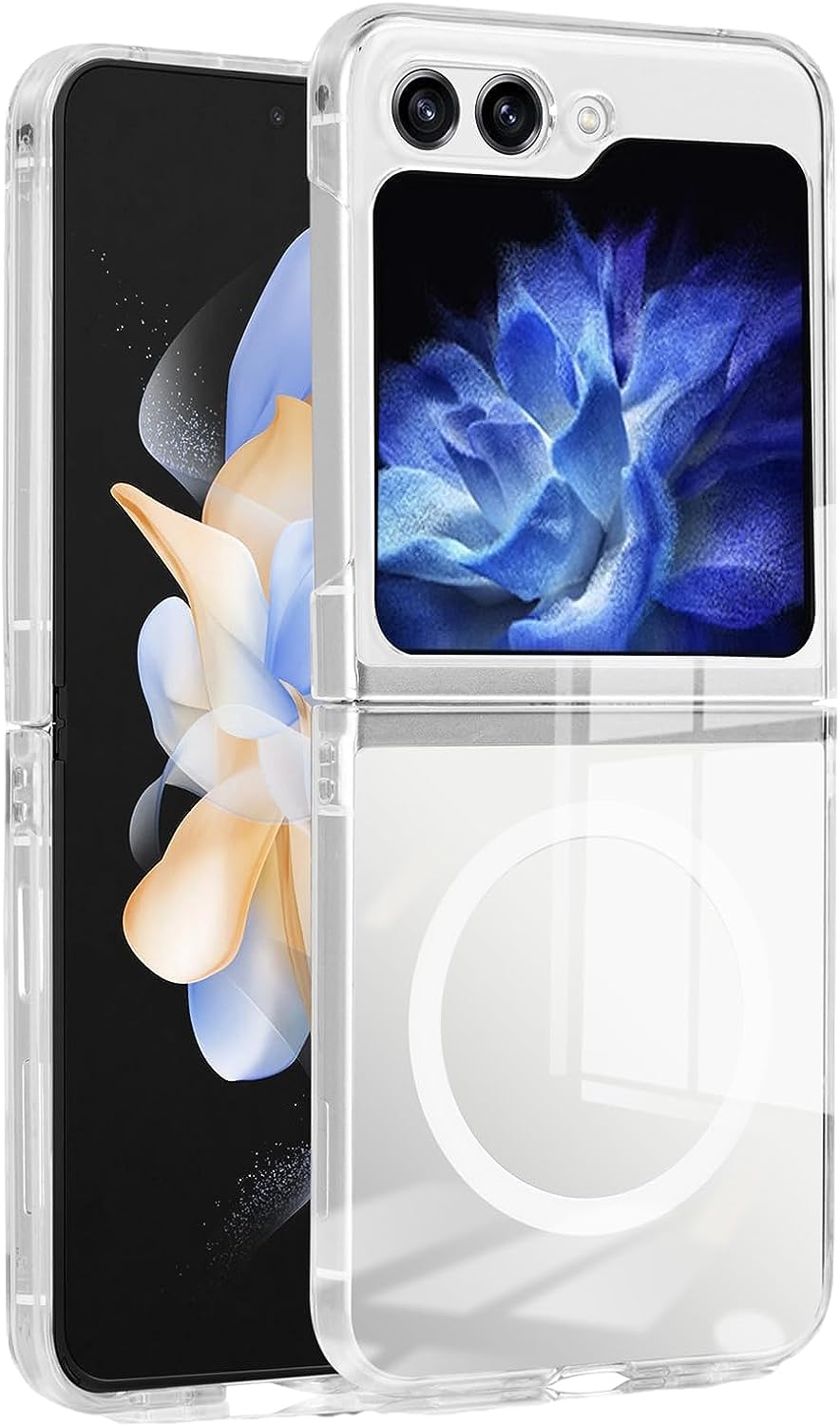 Clear Magnetic Case for Samsung Galaxy Z Flip 5 [Compatible with MagSafe Accessories] Slim Shockproof Magnetic Transparent Phone Cover Case for Men Women (B0CG25YYCS) Amazon Price History, Amazon Price Tracker