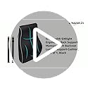 Grin Health SitRight Orthopedic High Density Lumbar Support for Chair & Car Seat Back Support Backrest Lumbar Back Pillow for Car Lumbar Support Back Cushion for Sitting Posture (Black, Large) - Image 3