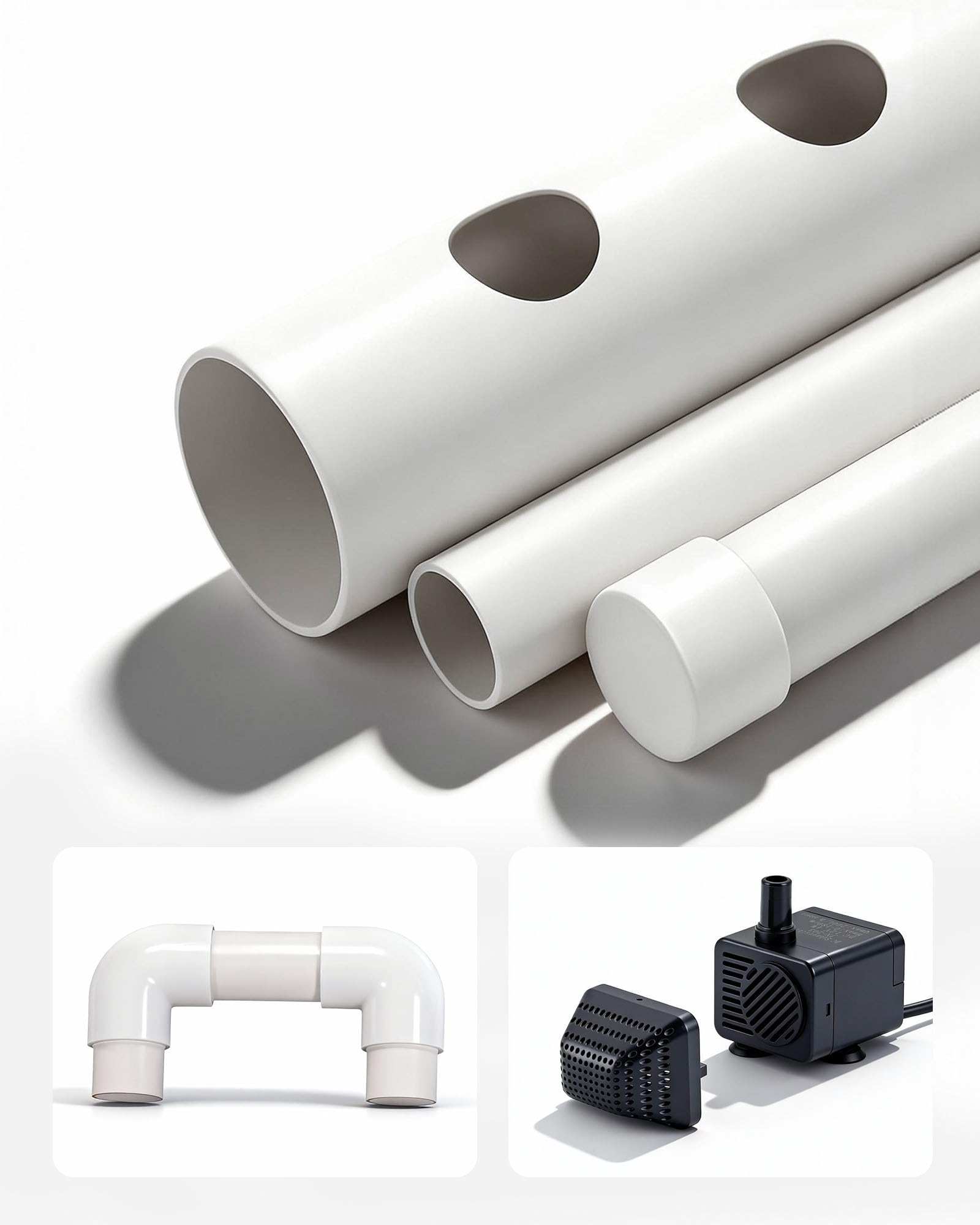 VEVOR Zestaw do uprawy hydroponiki, 3-poziomowy, 108 miejsc, zestaw do uprawy hydroponicznej rur UPVC, z nawadnianiem czasowym, pogrubione rury hydroponiczne, zestawy do uprawy roślin owocowych