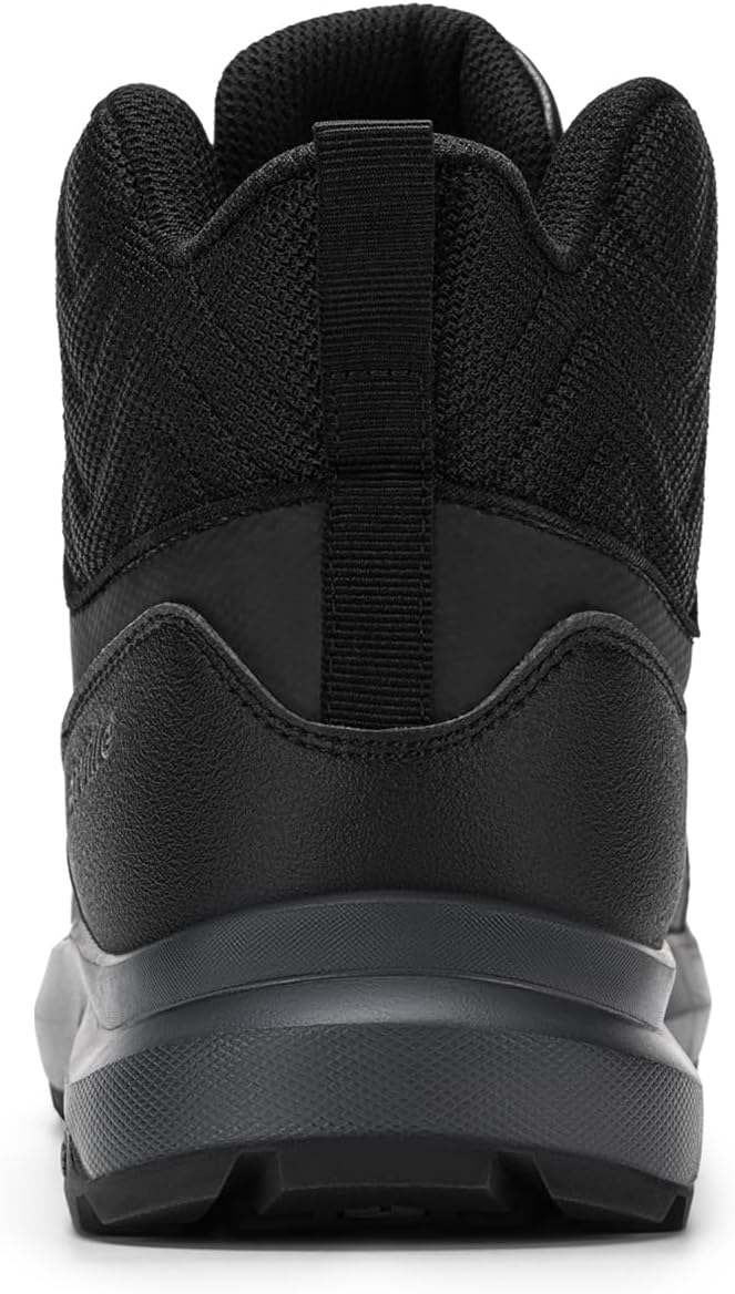 FitVille Wide Mens Boots, Orthopedic Extra Wide Men's Hiking Boots Mid Height Boots Outdoor Trekking Backpack Shoes for Men, Arch Support & Shock-Absorbing, Durable Upper