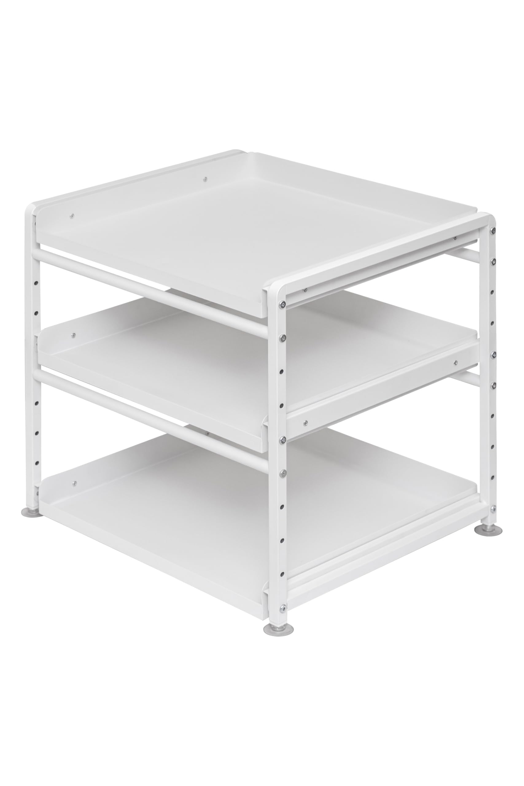 ottostyle.jp Under Sink Storage Kitchen Rack Drawer Slide Height Adjustment 3-Tier Shelf Condiment Pot Frying Pan Cooking Utensils Under Sink Storage Rack Storage Shelf Wagon Gap Storage White Large 幅52.5cm