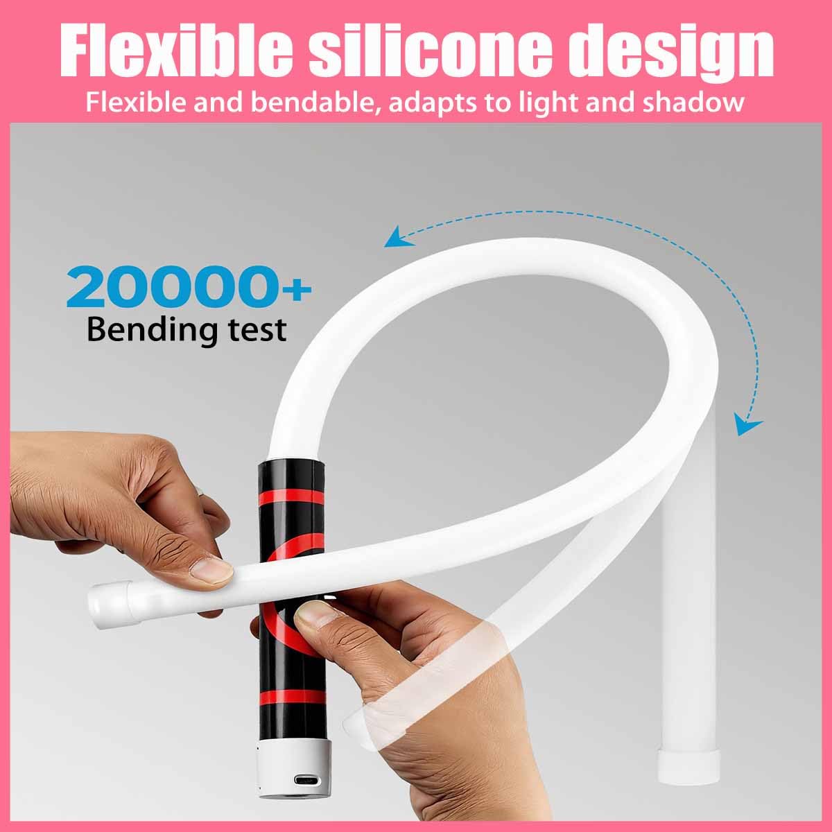 Generico Torcia A Led Flessibile E Portatile,Asta Luminosa A Led Da 27" Ricaricabile,Ad Alta Luminosità E Con 3 Modalità Di Illuminazione,Riparazioni Auto,Ispezioni,Lavori Idraulici E Spazi Ristretti