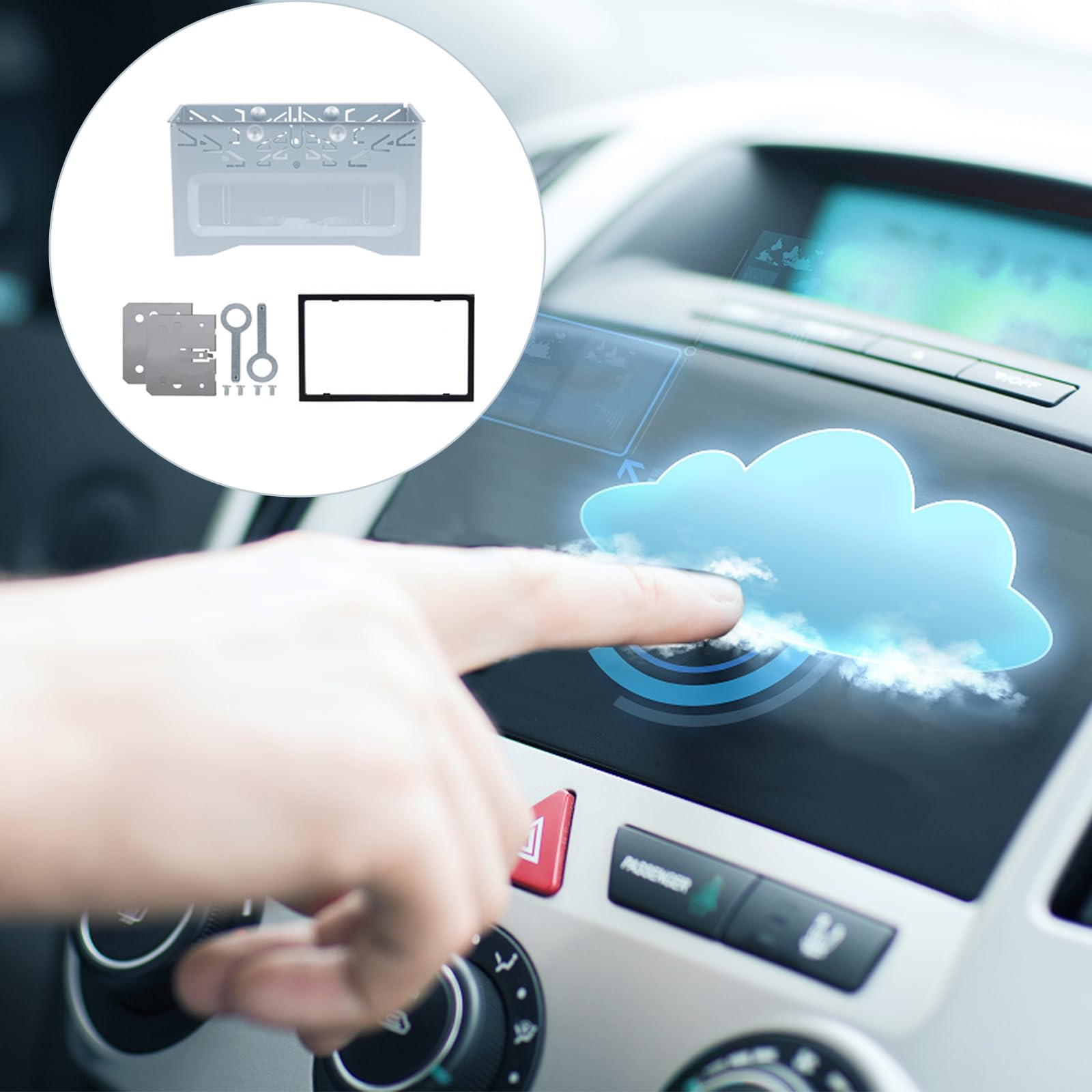 Cornice di installazione dell'unà principale Radio universale per lettore Radio DVD per Auto 2Din pannello automatico K di montaggio per cruscotto Audio Box K di raccordi 2Din  34