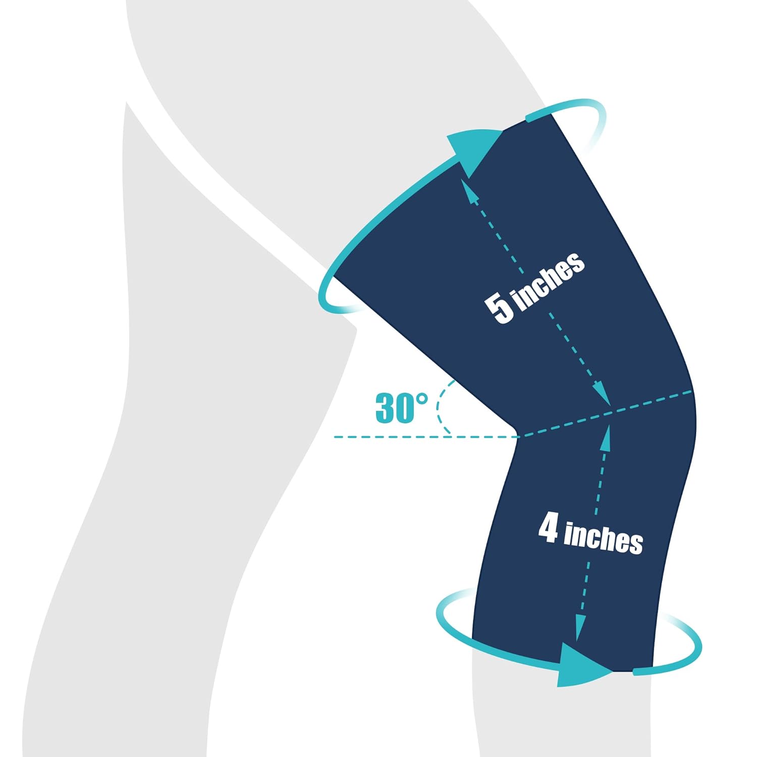 Anti-slip Knee Support for Men Women - Knee Brace, Side Stabilizers, Knee Compression Sleeve Support 2 Pack, Medical Grade Knee Pads, for Running , Dancing, Workout, Sports, Hiking - Blue, Medium/Large : Health & Household